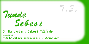 tunde sebesi business card